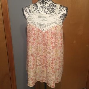 NWT L Joie Floral Crochet Tanktop